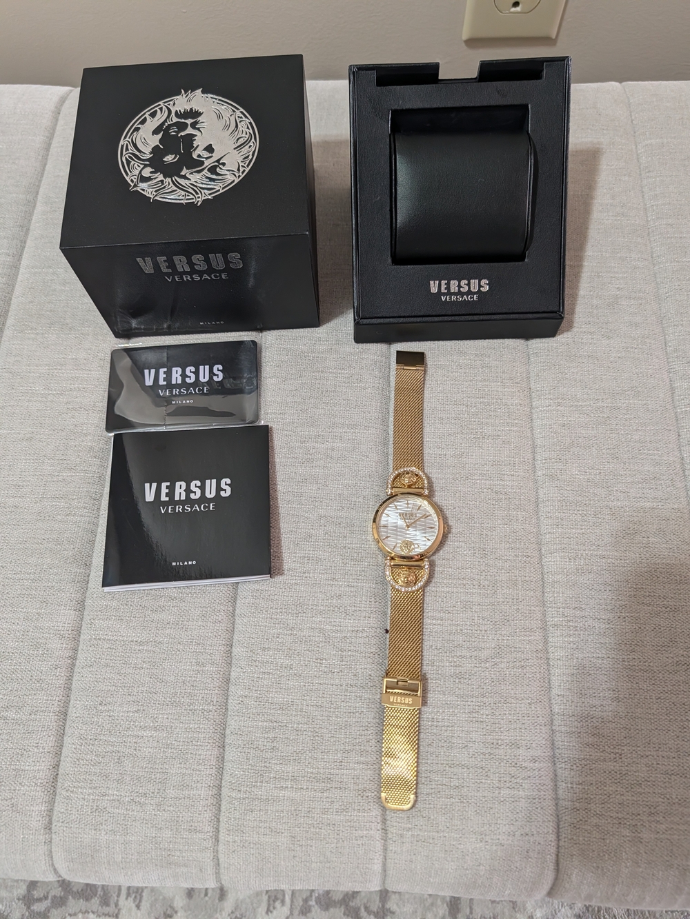 Versus Versace Gold Mesh Bracelet Watch - Gold